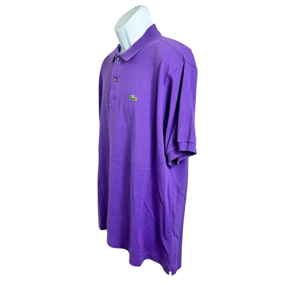 Men's Lacoste Purple Polo Shirt Sz 7 2XL Short Sleeve Casual Golf Preppy - Picture 3 of 6